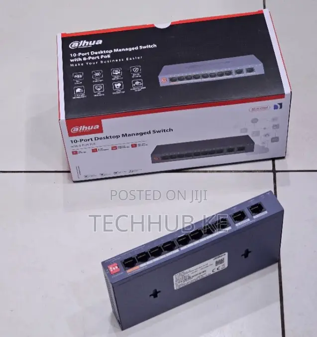 Dahua 10-Port Desktop PoE Switch for CCTV Security Systems