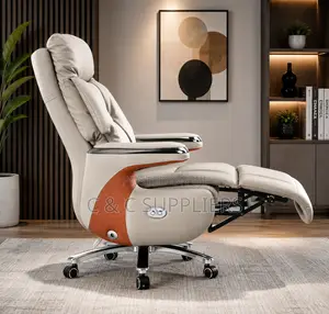 Leather Director's Swivel Boss Seat.