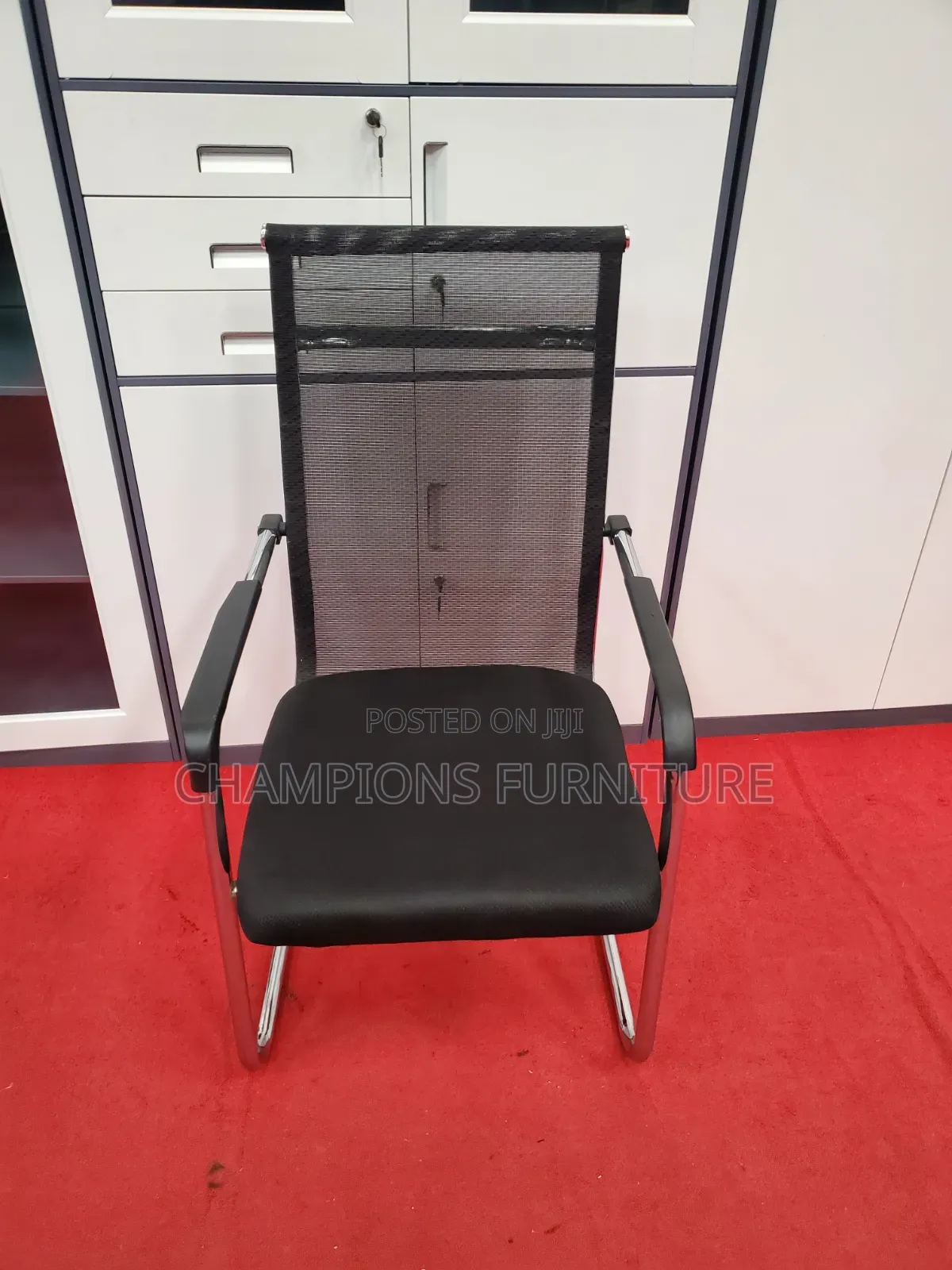 High Back Mesh Cantilever Chair