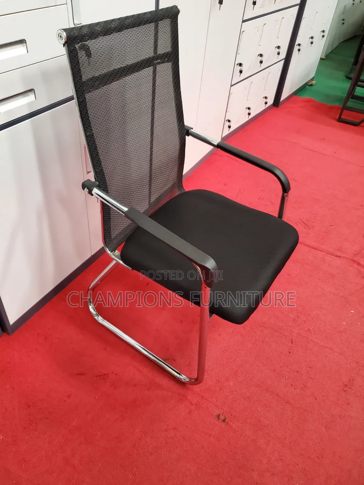 High Back Mesh Cantilever Chair