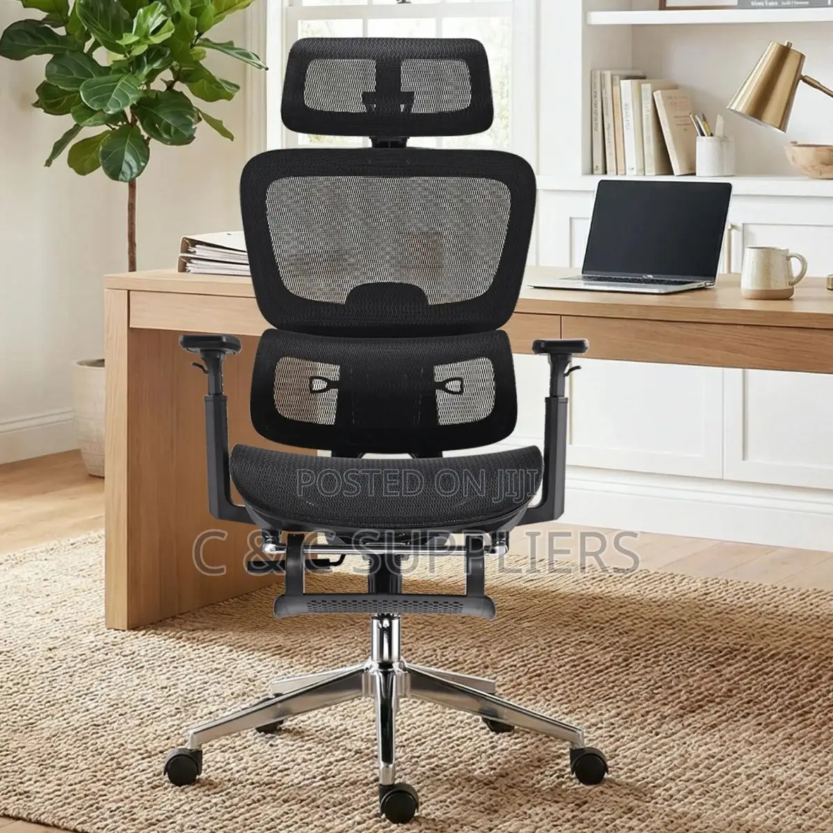 Executive Study Mesh Chair With Footrest