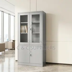 Lockable Half Glass File Cabint.