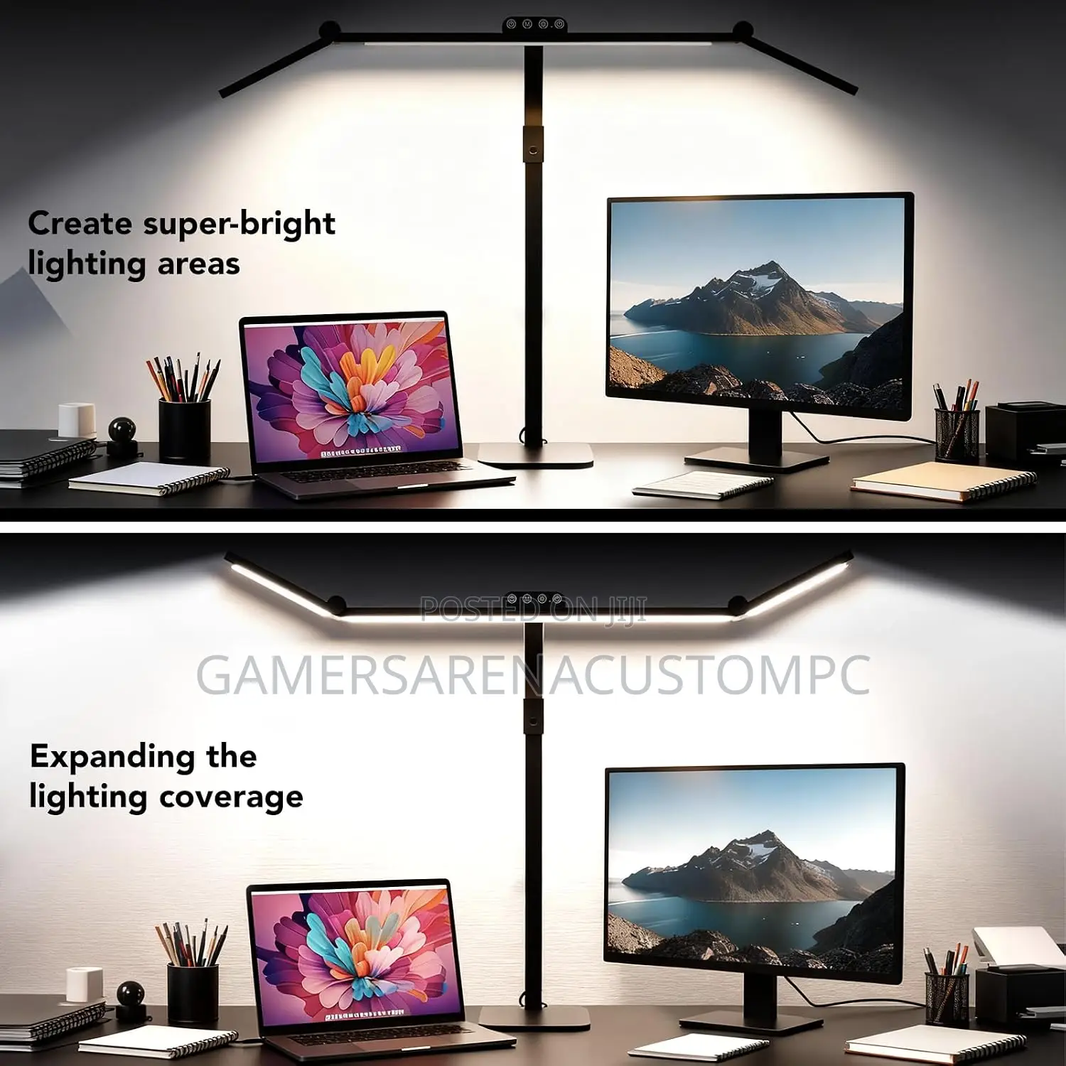 Desk Lamp for Home Office, Adjustable Gooseneck Swinging Arm