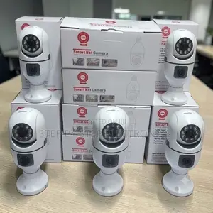 Wireless Connectivity PTZ Rotating Dual Lens Wifi Bulb Cameras