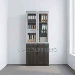 Lockable Wooden File Cabinet.