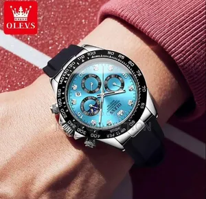 Olevs Blue Face Chronograph Gents Watch