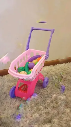 2pc, Set Kids Kitchen Play House Shopping Trolley Supermarket Carts