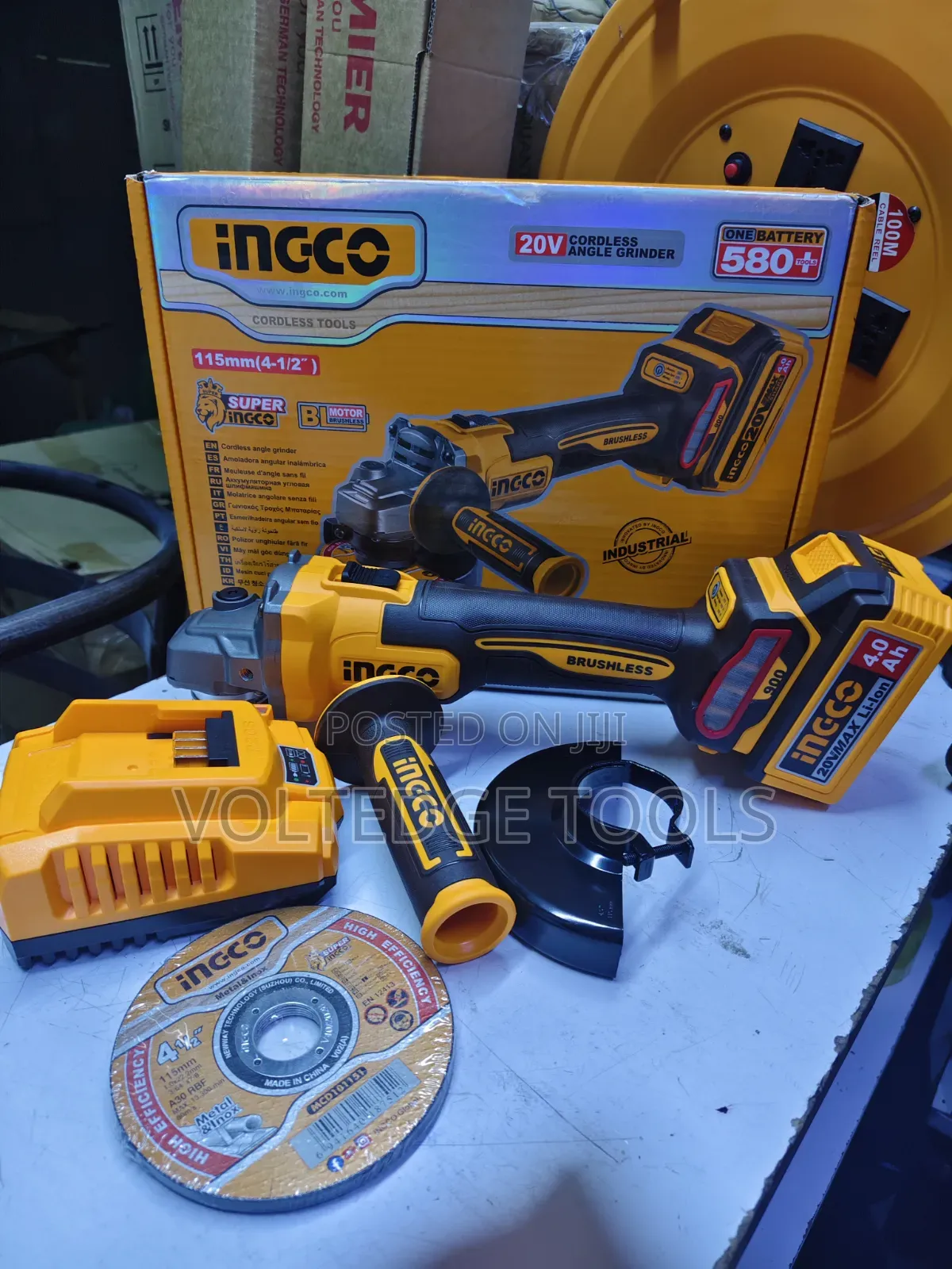 Ingco 20v Cordless Angle Grinder/Brushless Motor