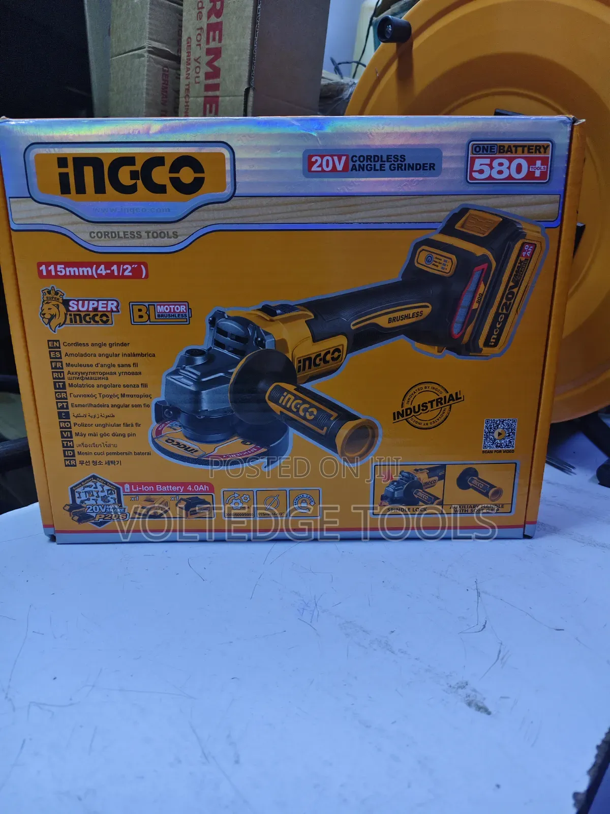 Ingco 20v Cordless Angle Grinder/Brushless Motor