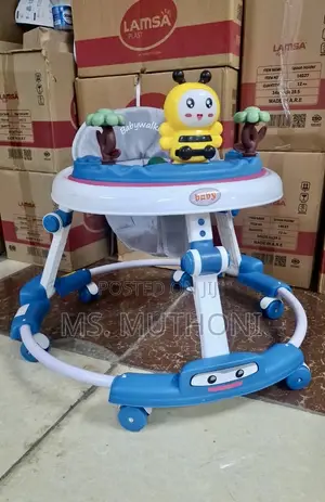 Adjustable Blue and White Baby Walk