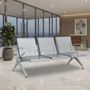 Office Benches; Metallic Three Seaters Welcoming Bench