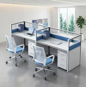 Office Workstation; Two Users Straight Upright Office Workstation
