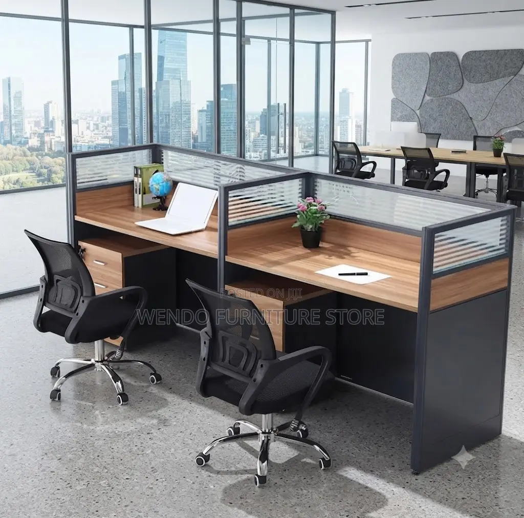 Office Workstation; Two Users Straight Upright Office Workstation