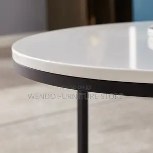 Coffee Table; Dual Piece Marble Coffee Table