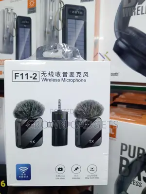 F11-2 Dual Wireless Lavalier Mic for iPhone Android Camera