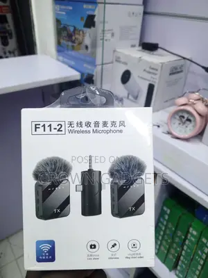 F11-2 Dual Wireless Clip-on Microphone for Video Recording