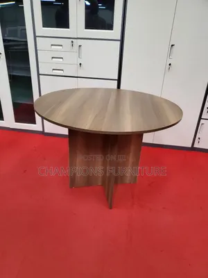 Round Wooden Meeting Table