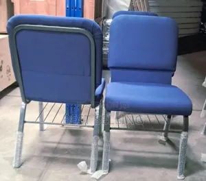 Blue Church Chairs Heavy Duty With Rack