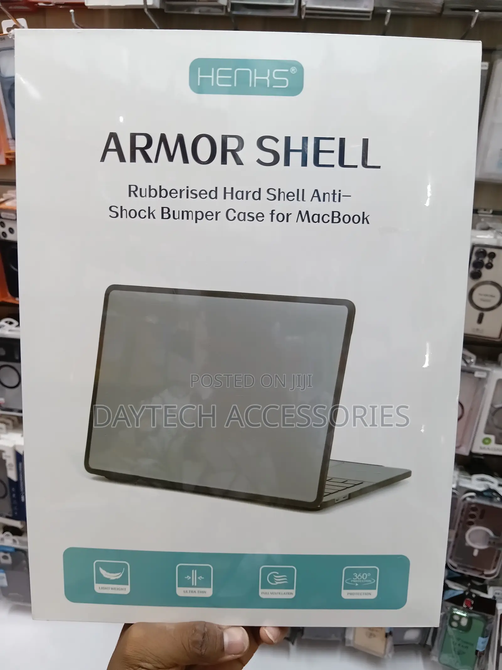 Henks Brand Armor Hard Shell Anti-Shock Bumper Case for MacBook.
