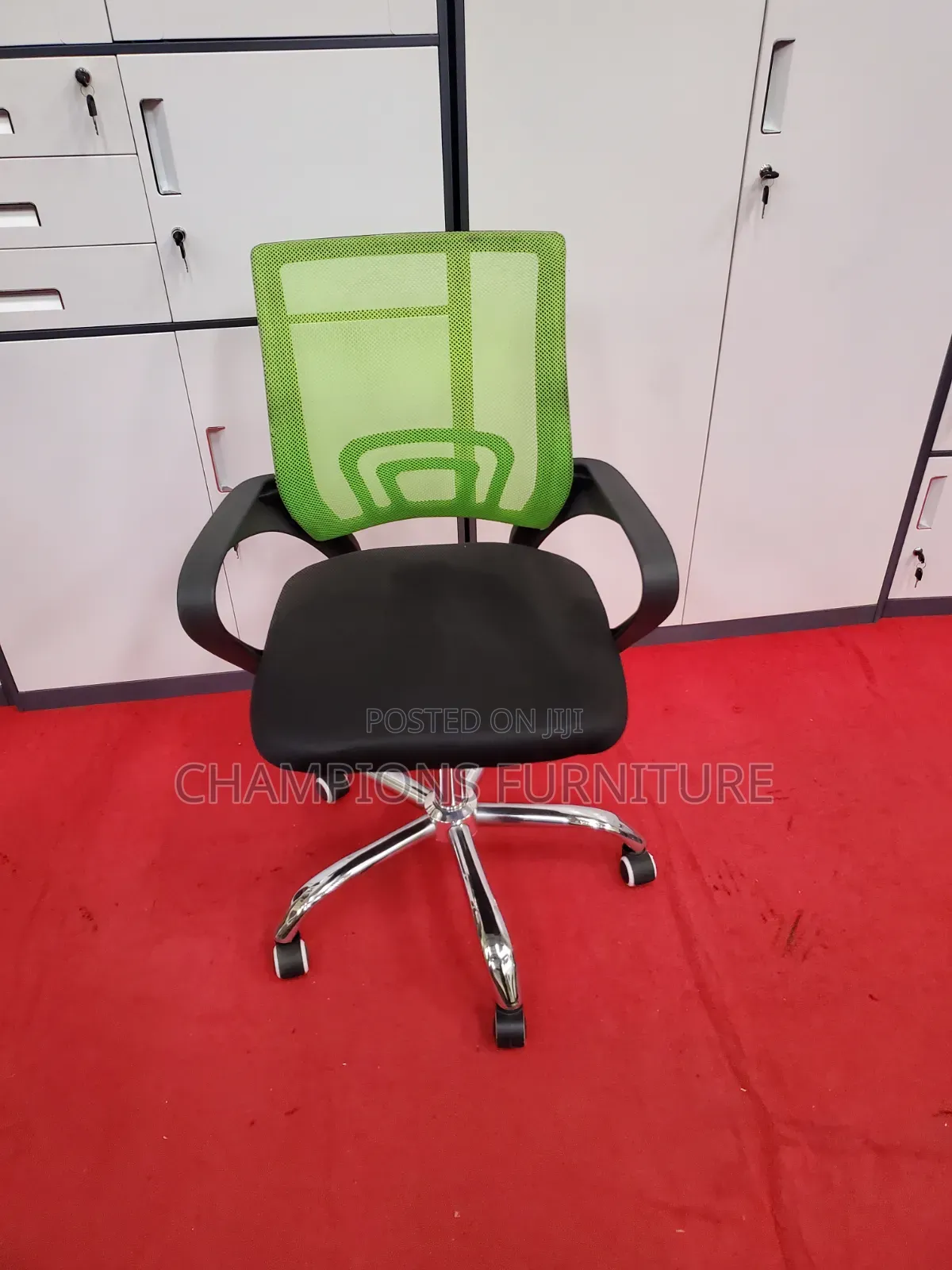 Green Back Standard Office Chair