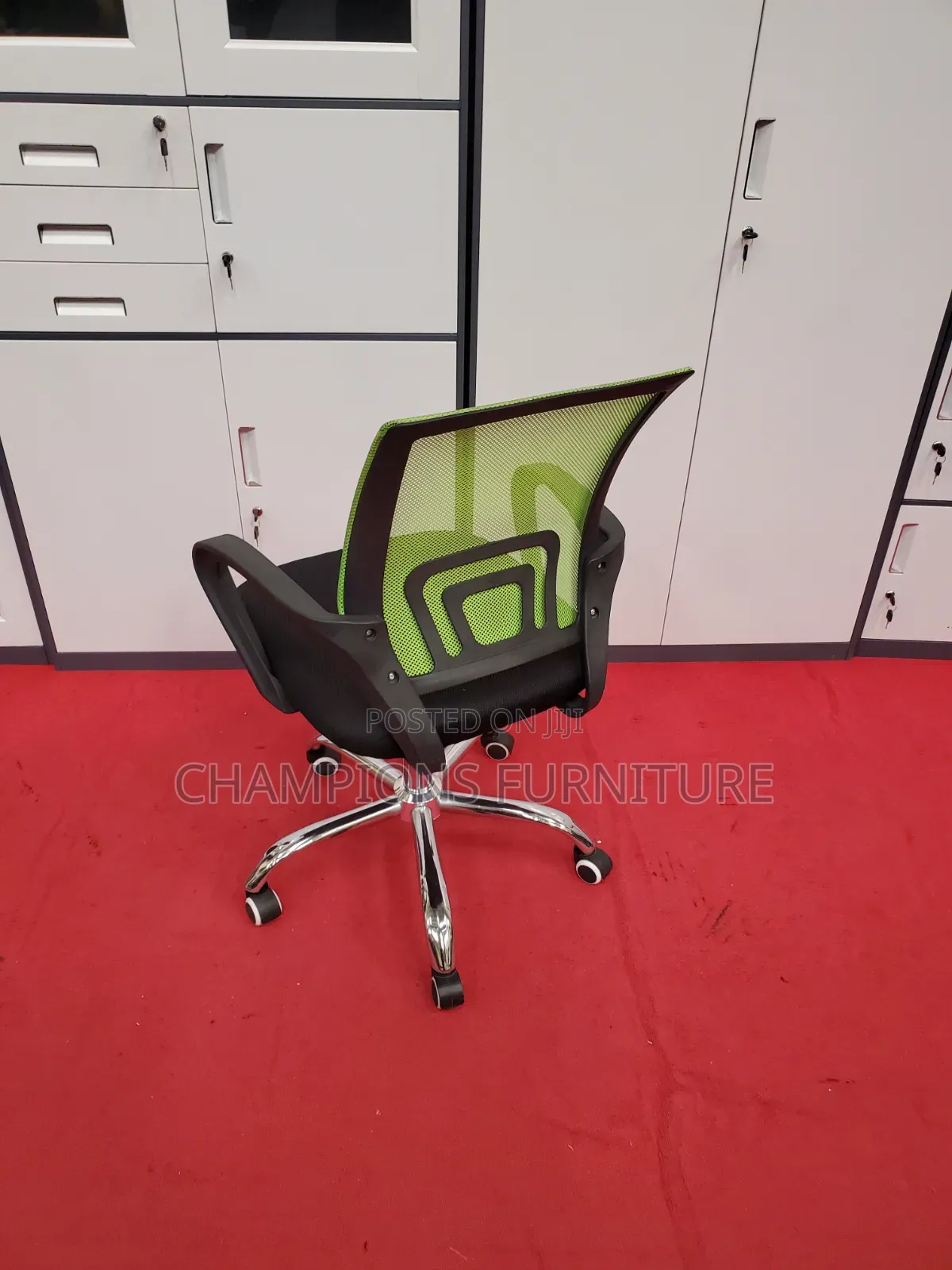 Green Back Standard Office Chair