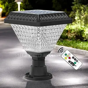 Large Capacity Battery Outdoor Garden Main Gate Post Solar Light Lamp