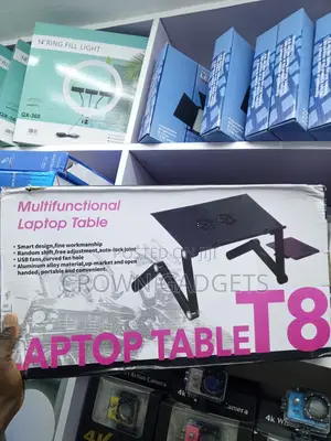 T8 Multifunctional Laptop Table With USB Cooling Fans