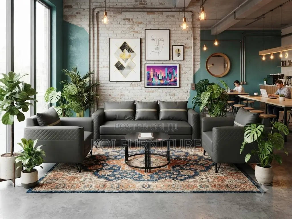 Office Sofa; Five Seaters Executive Office Reception Meeting Sofa Set