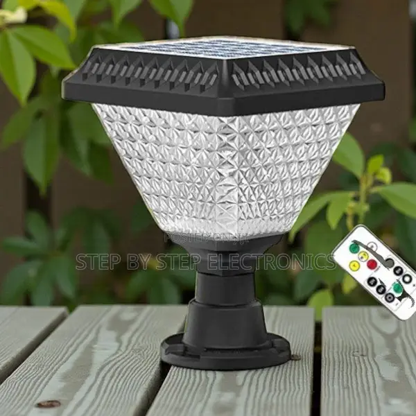Remote Controlled Outdoor Led Garden Main Gate Post Solar Light Lamp