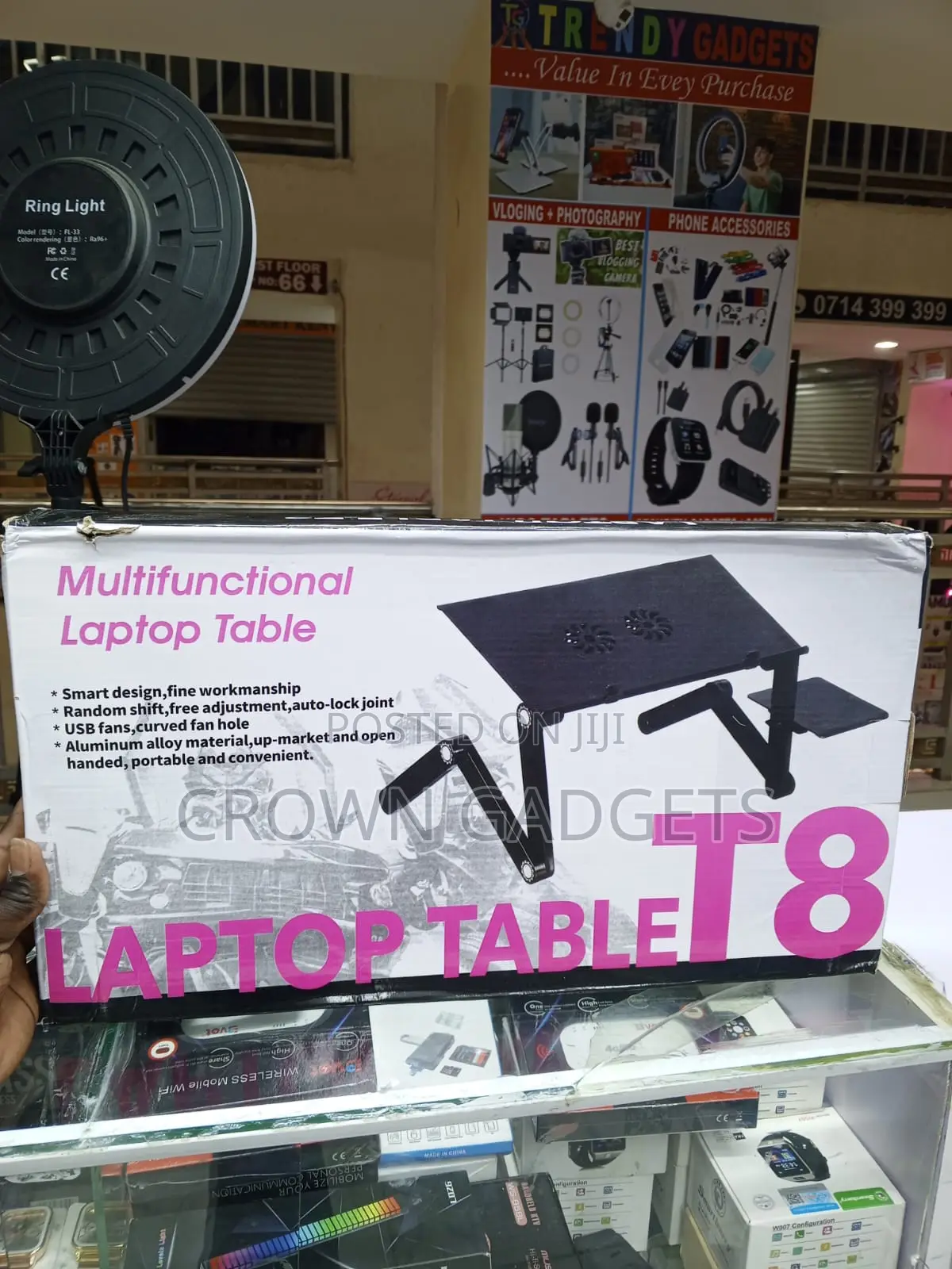 T8 Foldable Laptop Desk for Study Work Gaming