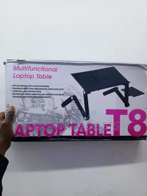 T8 Adjustable Laptop Stand With USB Cooling Fans Foldable Desk