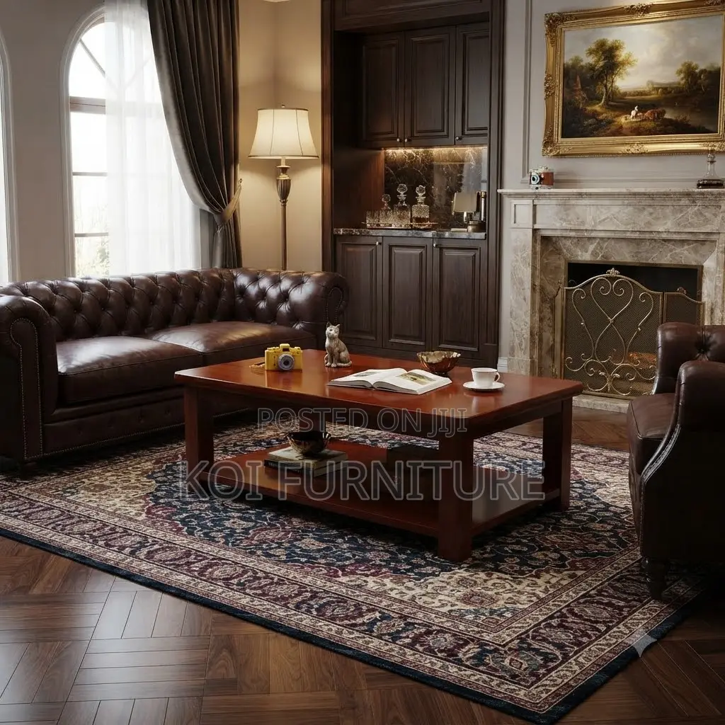 Coffee Table; Executive Mahogany Olive Living Coffee Table