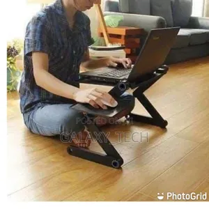 Foldable Metallic Laptop STANDS With Mouse Pad and Fan