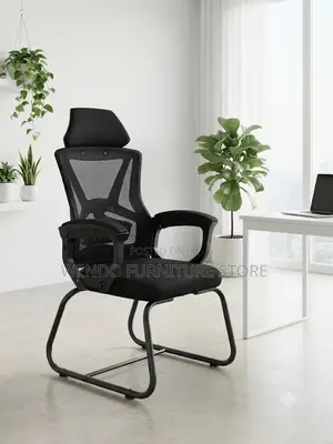Office Chair; Mesh High Backrest Ergonomic Sled Based Chairs