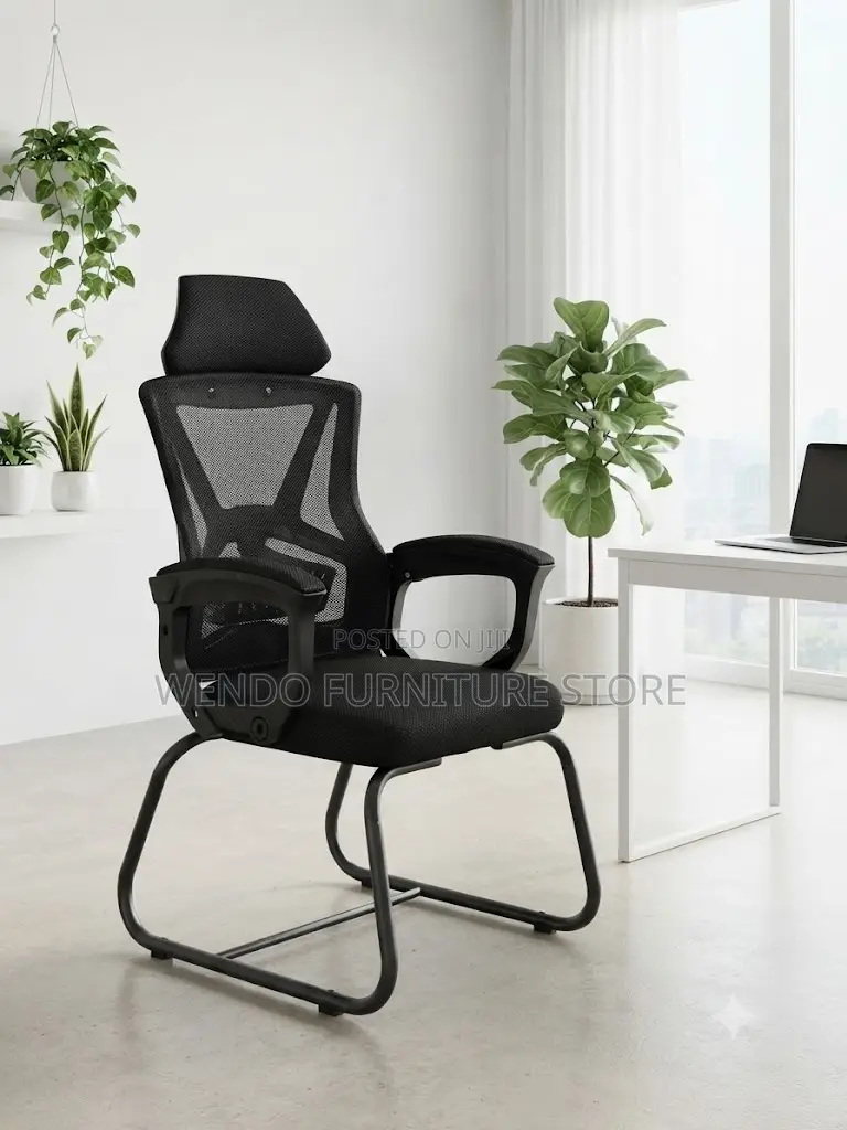 Office Chair; Mesh High Backrest Ergonomic Sled Based Chairs