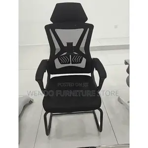 Office Chair; Mesh High Backrest Ergonomic Sled Based Chairs