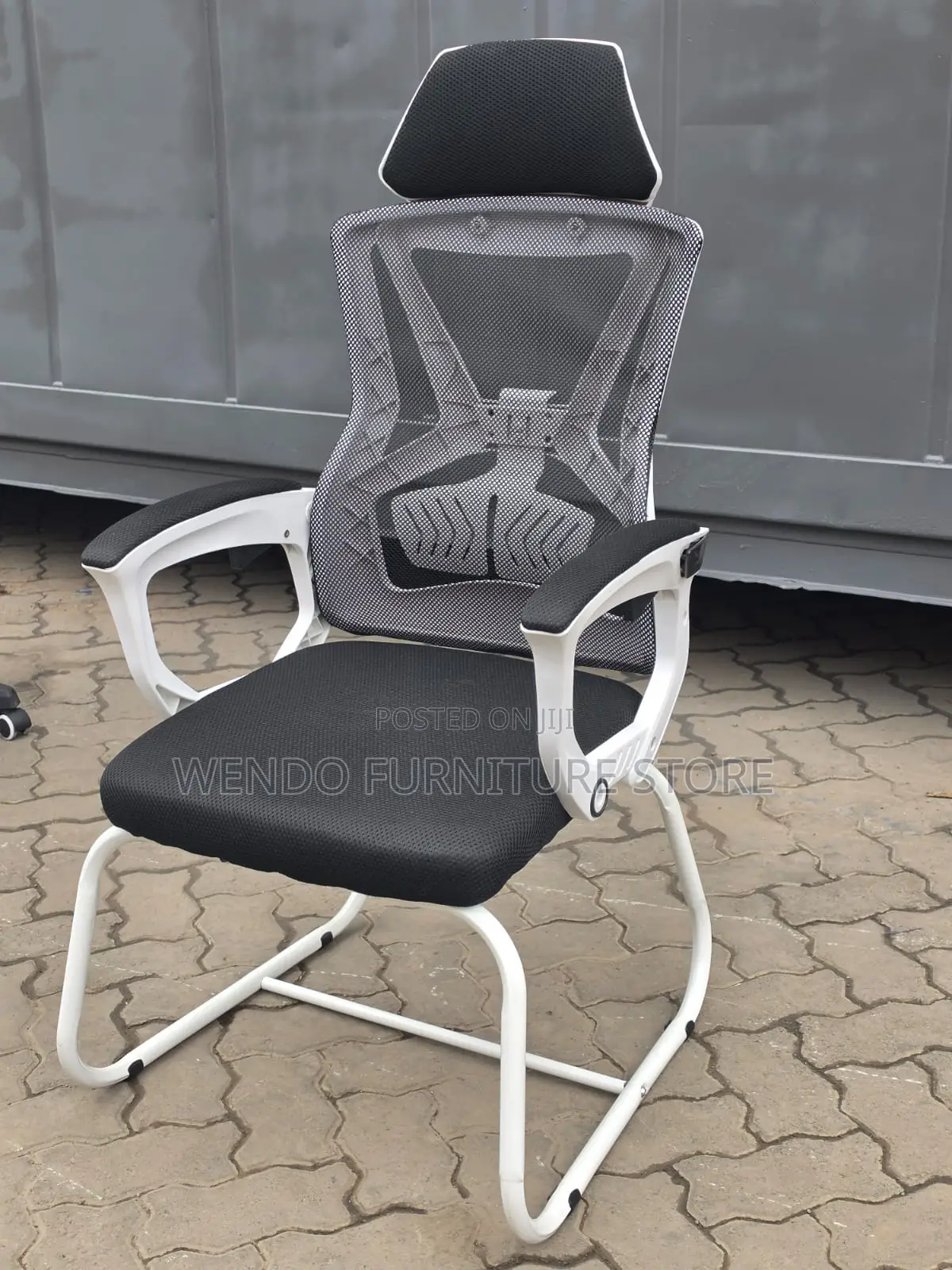 Office Chair; Mesh High Backrest Ergonomic Sled Based Chairs