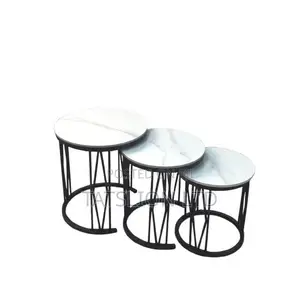 3 in 1 Executive Pure Marble Table
