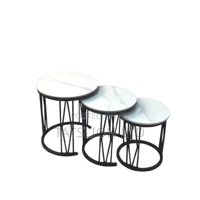 3 in 1 Executive Pure Marble Table