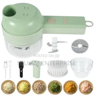 4in1 Handheld Electric Vegetable Cutter Set With Brush