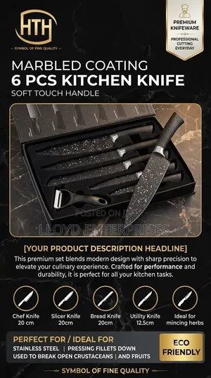 7 Pieces Professional Chef's Knife Set With Magnetic Box
