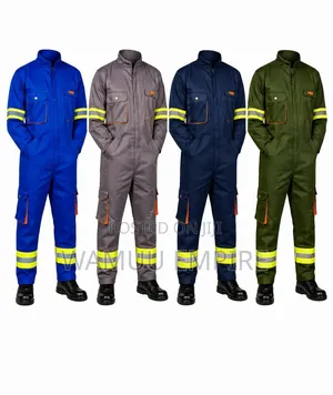 Reflective Grey Heavy-Duty Safety Work Overall (Coverall)