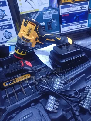 Drill With 2 Battery and Bits DeWalt Brushless Drill Cordless