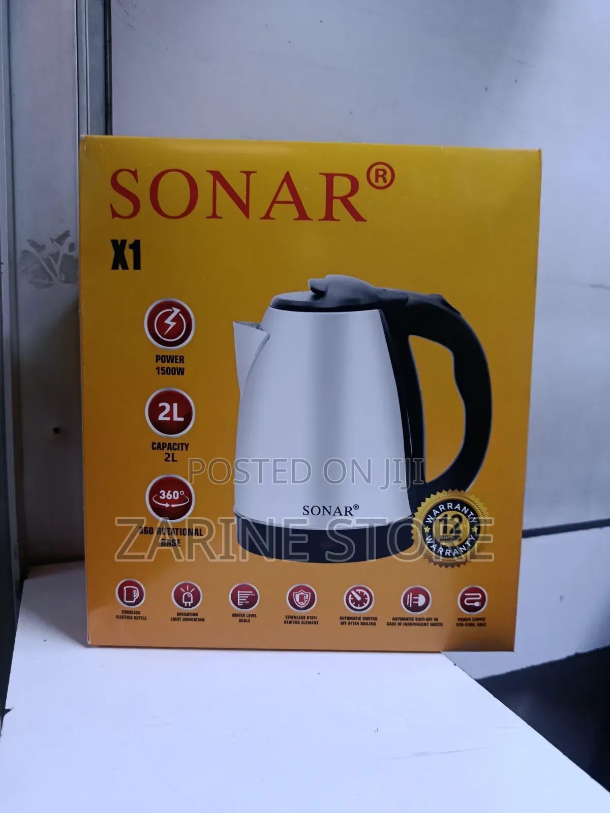 Sonar Water Kettle Heater 2L