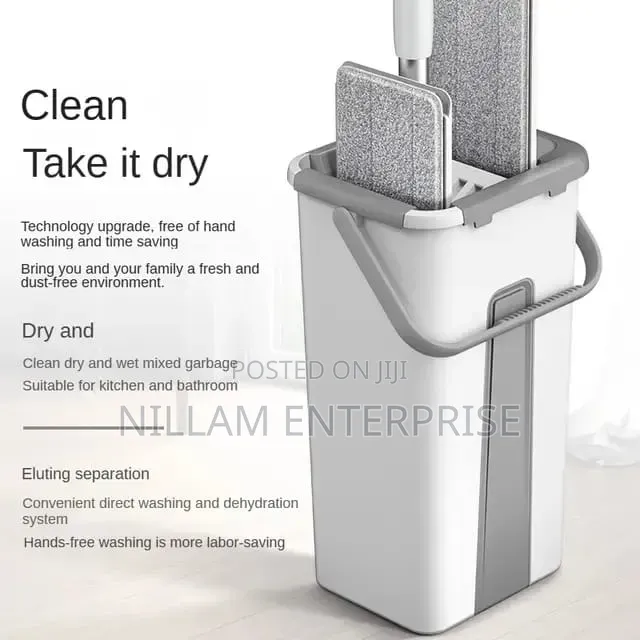 Flat Hands Free Mop +2 Pads