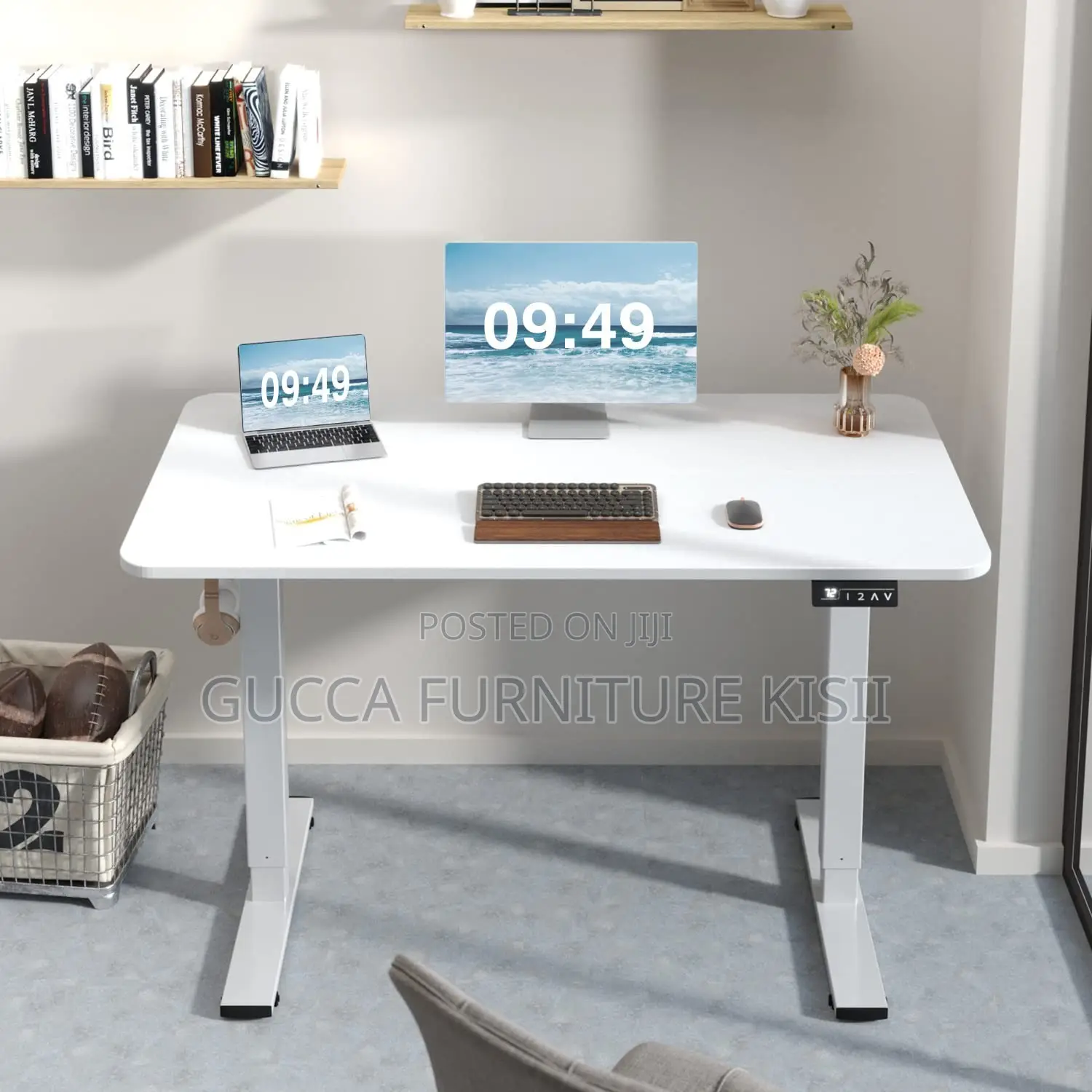 Electric Desk; 1.2M Adjustable Height Electric Desk