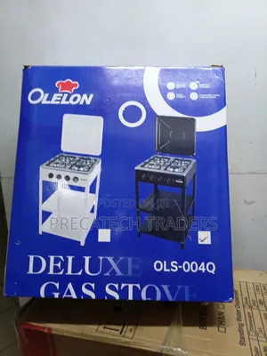 Olelon OLS-004Q 4 Burner Deluxe Gas Stove With Shelves