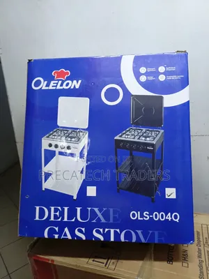 Olelon Deluxe 4 Burner Gas Cooker With Shelf