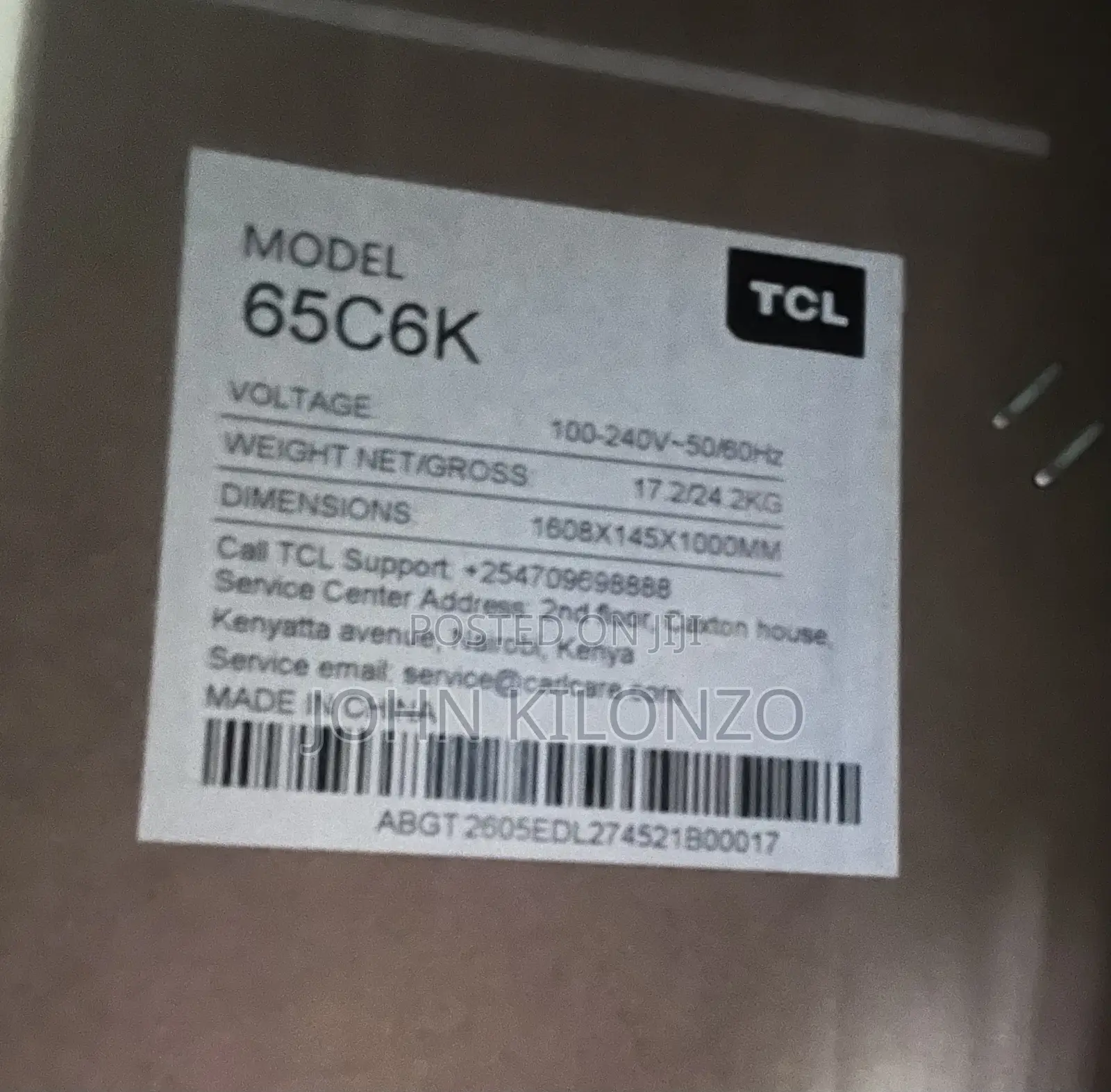 TCL C6k 65”
