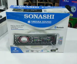 Car Radio.Sonashi Bluetooth FM, USB, AUX, SD Card Stereo RS-8188AR